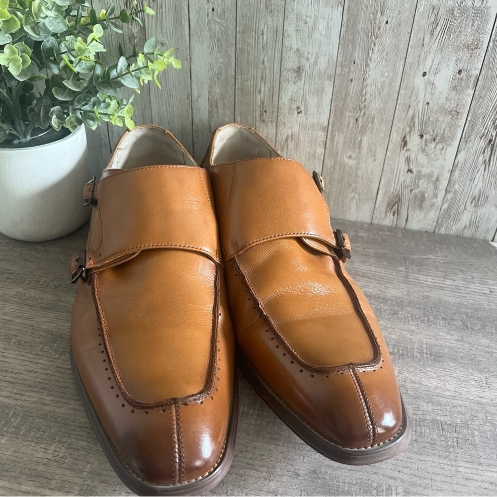 Stacy Adams Baldwin Moc Toe Double Monk Strap 25188 Size 13 Mens